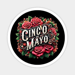 Cinco de Mayo Traditional Red Roses Magnet